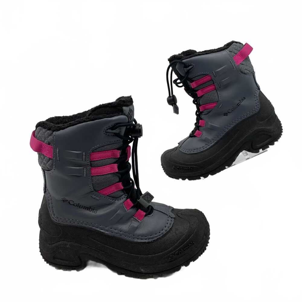 Columbia Kids Snow Boots Waterproof Gray Pink | Size 2G Girls